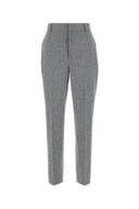 Moschino Melange Grey Silk Blend Pant