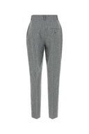 Moschino Melange Grey Silk Blend Pant