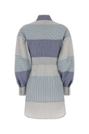 Moschino Embroidered Poplin Shirt Dress