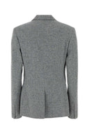 Blazer Moschino in Misto Seta Grigio Melange