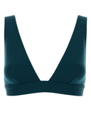Eres Petrol Blue Stretch Nylon Chrome Bikini Top