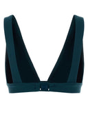 Eres Petrol Blue Stretch Nylon Chrome Bikini Top