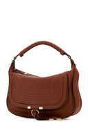 Chloe Caramel Leather Small Marcie Shoulder Bag