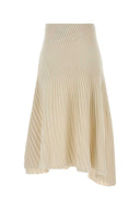 Alaia Ivory Wool Blend Skirt