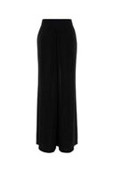 Alaia Black Viscose Blend Wide Leg Pant