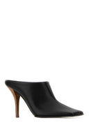 Alaia Black Leather Mules