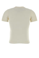 Casablanca Ivory Cotton Blend T Shirt