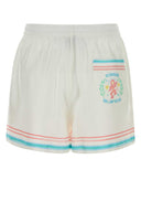 Casablanca White Silk Shorts