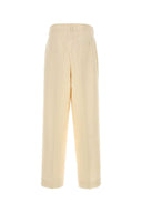 Bode Cream Viscose Blend Wide Leg Pant