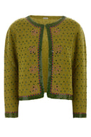 Bode Pistachio Green Wool Blend Fairyfloss Cardigan