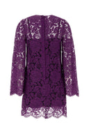 Dolce & Gabbana Purple Lace Dress