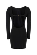 Dolce & Gabbana Black Stretch Viscose Blend Mini Dress