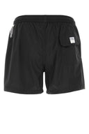 Fedeli Black Polyester Swimming Shorts