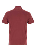 Fedeli Tyrian Purple Stretch Cotton Polo Shirt