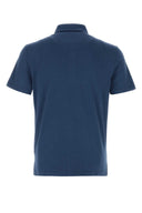 Fedeli Blue Stretch Cotton Polo Shirt