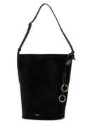 Alaia Black Suede Bucket Bag