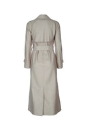 Harris Wharf London Women Long Raglan Trench Light Pressed Wool