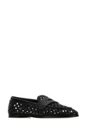 Stuart Weitzman Black Leather Spencer Loafers