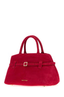 Manu Atelier Red Suede Le Cambon 25 Handbag