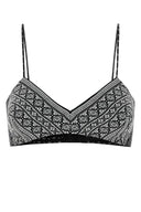 Ermanno Scervino Printed Silk Crop Top