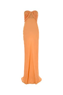 Ermanno Scervino Orange Silk Long Dress