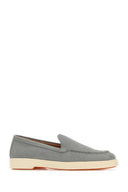 Santoni Grey Suede Yalta Loafers