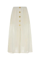 Le Kasha White Linen Skirt