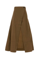 Le Kasha Brown Linen Skirt