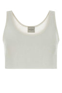 Le Kasha White Linen Crop Top