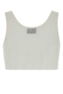 Le Kasha White Linen Crop Top