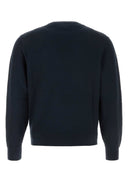 Canali Dark Blue Cotton Blend Sweater