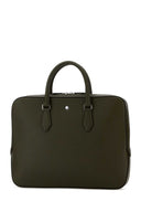 Montblanc Olive Green Leather Sartorial Briefcase