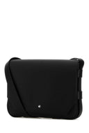 Montblanc Black Leather Messenger Crossbody Bag