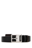 Montblanc Black Leather Reversible Belt