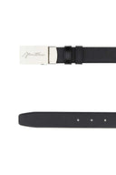 Montblanc Black Leather Reversible Belt