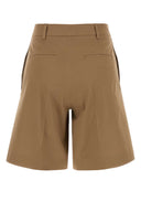Pt Torino Camel Stretch Cotton Bermuda Shorts