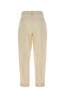 Pt Torino Ivory Stretch Cotton Blend Daisy Pant