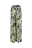 Pt Torino Printed Satin Lorenza Wide Leg Pant