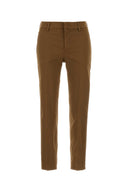 Pantalone New York Pt Torino in cotone elasticizzato marrone
