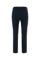 Pt Torino Navy Blue Stretch Cotton New York Pant
