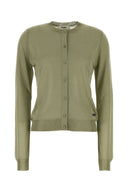 Fendi Sage Green Stretch Viscose Blend Cardigan
