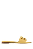 Fendi Yellow Leather Baguette Slippers