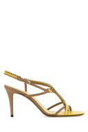 Fendi Two Tone Leather F Fold Sandals