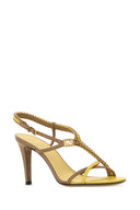 Fendi Two Tone Leather F Fold Sandals