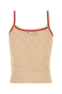 Fendi Beige Cotton Tank Top