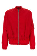 Fendi Red Nylon Bomber Jacket