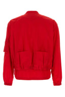 Fendi Red Nylon Bomber Jacket