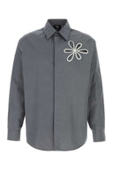 Fendi Dark Grey Poplin Shirt