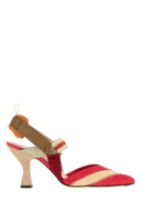 Fendi Embroidered Raffia Colibrã¬ Pumps