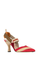 Fendi Embroidered Raffia Colibrã¬ Pumps